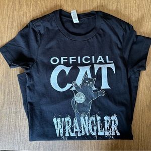 Official Cat Wrangler T Shirt Women’s Fit size X-Sm Bella + Canvas Brand-Black